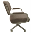 M-110 Swivel Dining Caster Chair on Wheels - Basin Beige Fabric on Beige