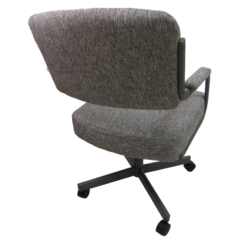M-110 Swivel Dining Chair on Wheels - Grey on Grey