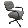 M-110 Swivel Dining Chair on Wheels - Grey on Grey