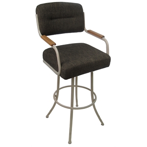 Swivel Extra Tall Metal Bar Stool 34&quot - M-114 - Sanora Brown - Beige Natural