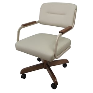 Swivel Tilt Kitchen Caster Chair with Wheels M-115 - Ocean Beige - Beige Moca