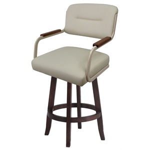 Swivel Counter Metal Bar Stool 26&quot - M-115 Vivian Base - Ocean Beige Moca