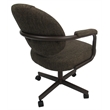 Swivel Tilt Kitchen Caster Chair - M-70 - Sanora Brown Fabric - Coffee
