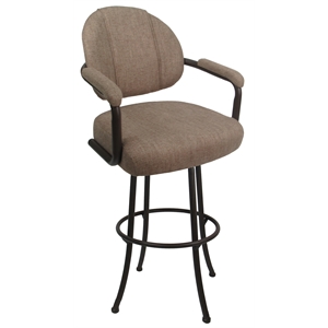 Swivel Metal Bar Stool 30&quot M-70 - Basin Beige - Coffee