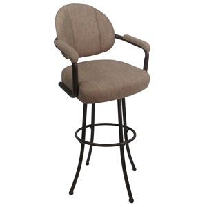 Extra Tall Swivel Metal Bar Stool 34&quot M-70 - Basin Beige - Coffee