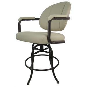 Swivel Tilt Counter Metal Bar Stool 26&quot M-70 - Ocean Beige Vinyl - Coffee