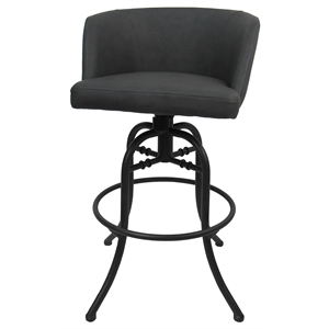 Swivel Tilt Counter Metal Bar Stool 26&quot Joey - Moonstone - Black