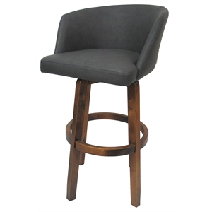 Swivel Wood Bar Stool 30&quot Joey - Vivian - Moonstone - Dark Moca
