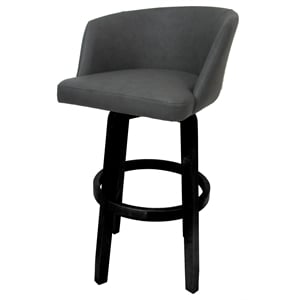 Extra Tall Swivel Wood Bar Stool 34&quot Joey - Vivian - Moonstone - Black