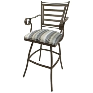 Outdoor Patio Extra Tall Spectator Swivel Bar Stool 35&quot - Jenna