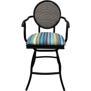 Extra Tall Spectator 35&quot Swivel Bar Stool Adelle - Black Frame