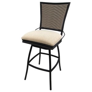 Swivel  30&quot Bar Stool Erin Outdoor- Valley Linen Fabric