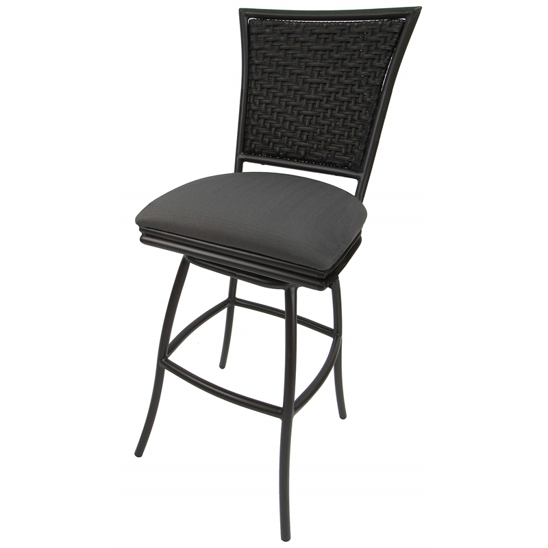 Outdoor Patio Extra Tall Spectator Swivel Armless Bar Stool 35