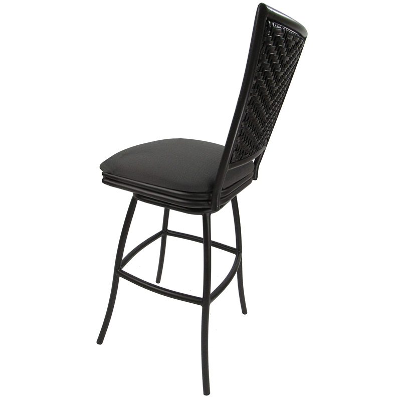Outdoor Patio Extra Tall Spectator Swivel Armless Bar Stool 35
