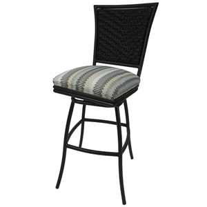 Outdoor Patio Extra Tall Spectator Swivel Armless Bar Stool 35&quot - Erin