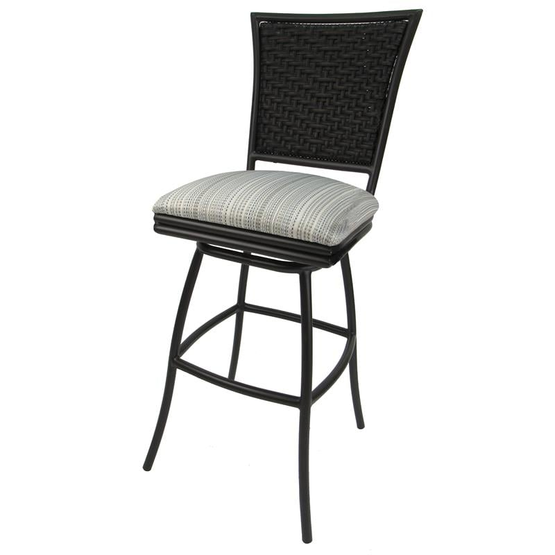 Outdoor Patio Extra Tall Spectator Swivel Armless Bar Stool 35