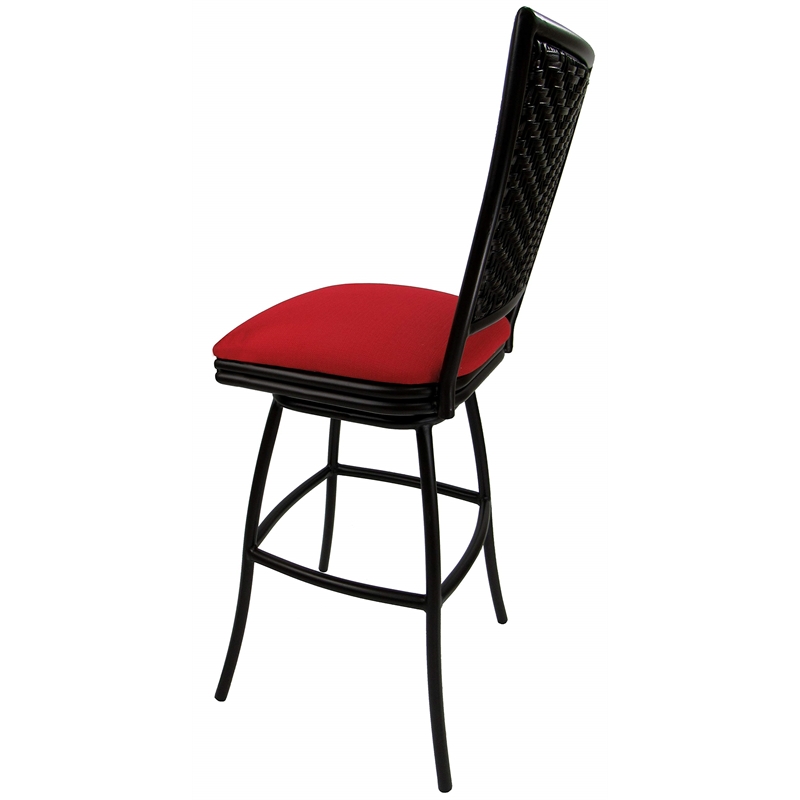 Outdoor Patio Extra Tall Spectator Swivel Armless Bar Stool 35