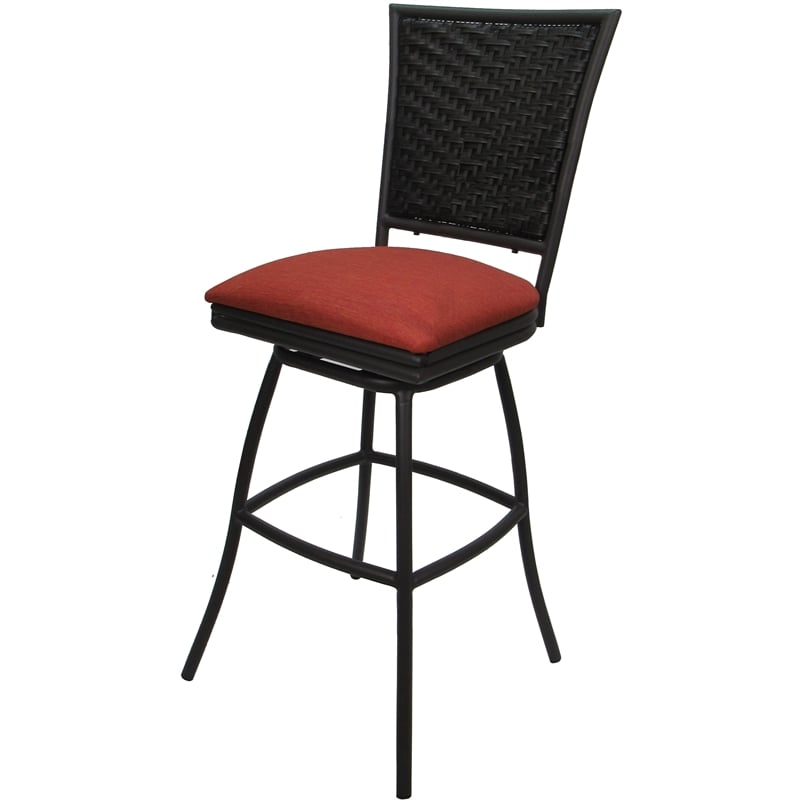 Outdoor Patio Extra Tall Swivel Armless Bar Stool 35