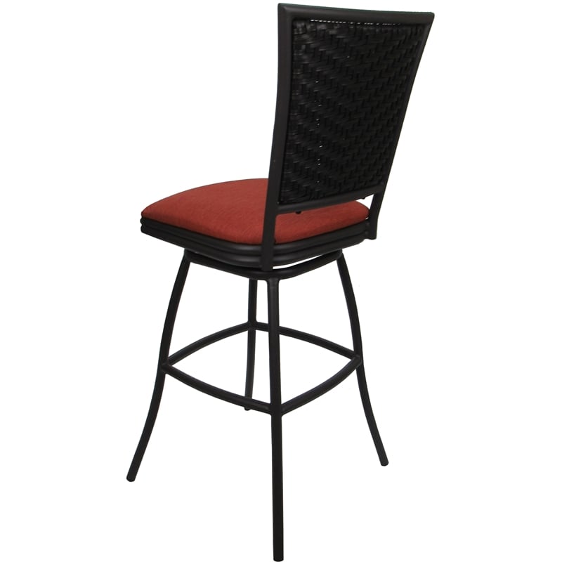 Outdoor Patio Extra Tall Swivel Armless Bar Stool 35