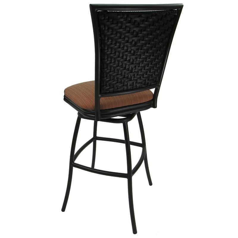 Outdoor Patio Extra Tall Spectator Swivel Armless Bar Stool 35