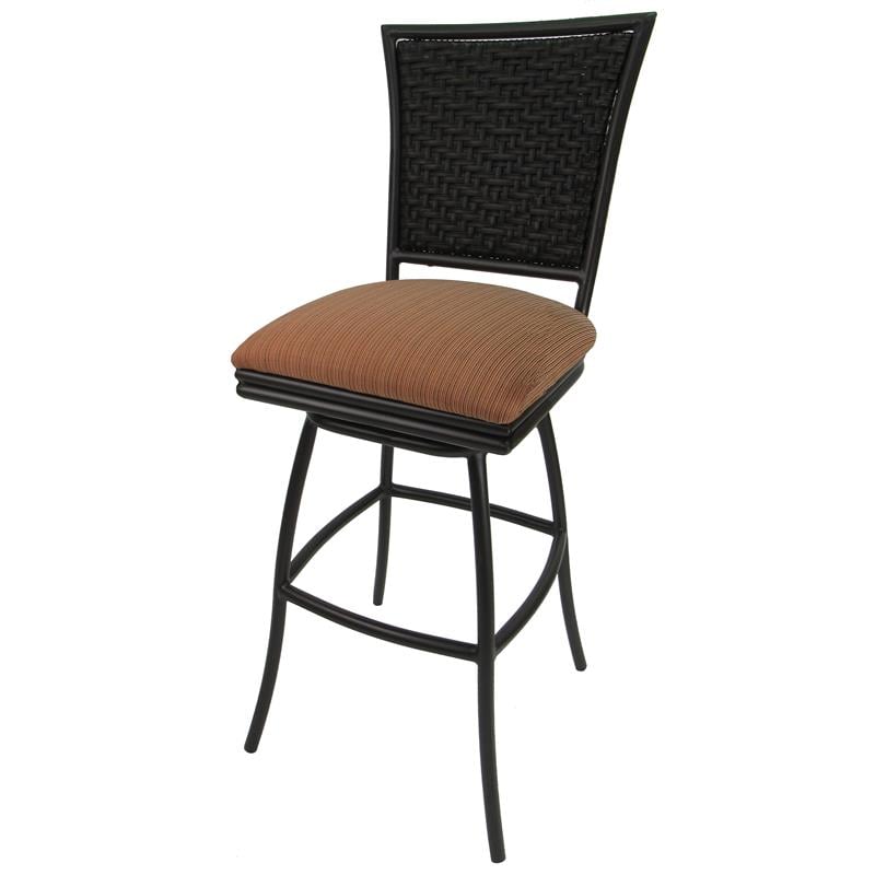 Outdoor Patio Extra Tall Spectator Swivel Armless Bar Stool 35