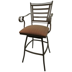 Outdoor Patio Extra Tall Spectator Swivel Bar Stool 35&quot - Jenna