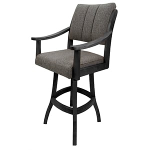 Casa Solid Wood 30&quot Bar Stool - Mojave Grey - Dark Grey