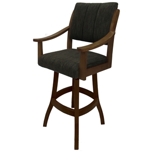 Casa Solid Wood Extra Tall 34&quot Bar Stool - Sanora Brown - Dark Brown