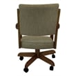 Casa Solid Wood Dining Caster Chair - Basin Beige - Dark Brown