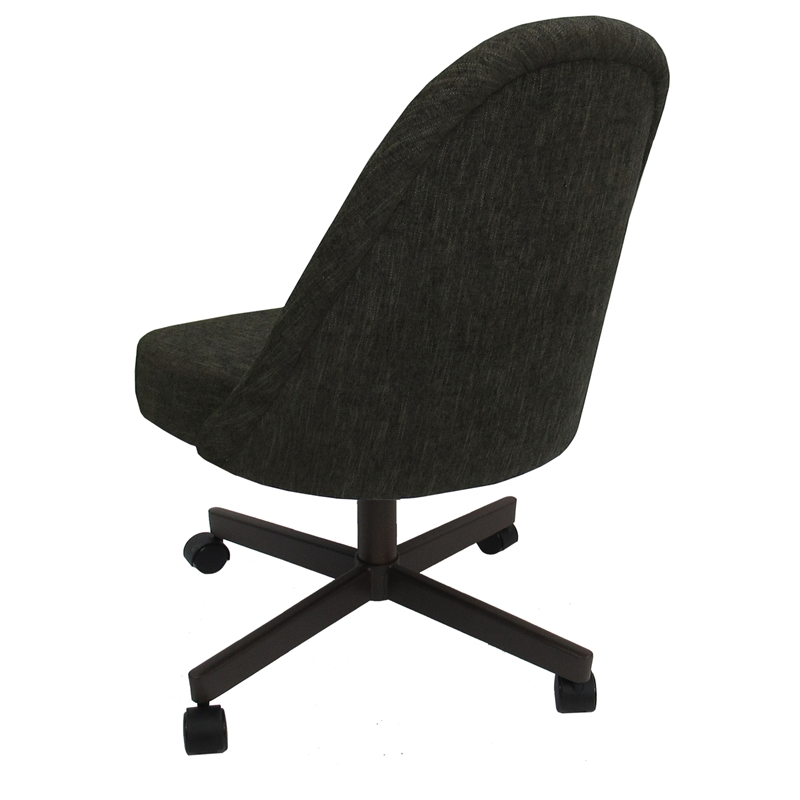 M-235 Swivel Metal Dining Caster Chair - Sanora Brown - Coffee