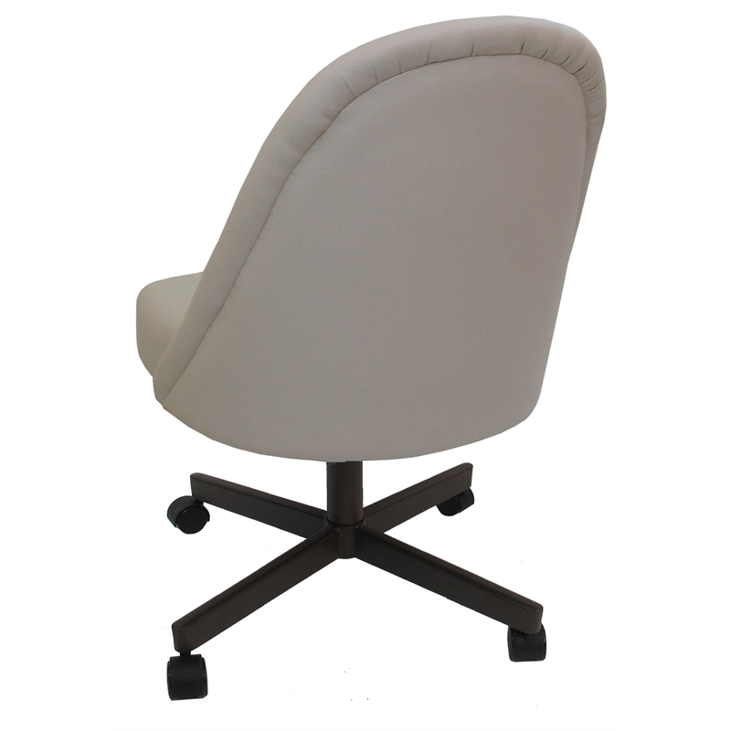 M-235 Swivel Metal Dining Caster Chair - Ocean Beige - Coffee