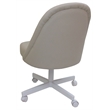 M-235 Swivel Metal Dining Caster Chair - Ocean Beige - White