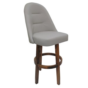 Extra Tall Swivel Bar Stool 34&quot M-235 Vivian Base - Ocean Beige - Dark Moca
