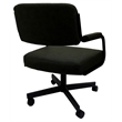 Swivel Tilt Kitchen Caster Chair with Wheels M-110 - Black Vinyl - Black