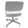 Swivel Tilt Kitchen Caster Chair with Wheels M-110 - White Vinyl - White