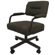 Swivel Tilt Kitchen Caster Chair with Wheels M-110 - Sanora Brown - Coffee