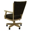 Classic Caster Solid Wood Dining Chair - Sanora Brown Fabric - CT Frame