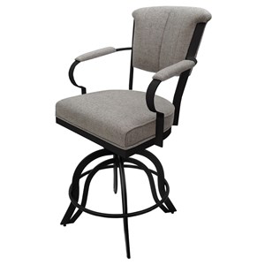 Miami 30&quot Metal Bar Stool - A Base - Portwood Ash - Black