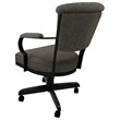 Miami Swivel Metal Caster Chair Pitt Base - Plumley Cocoa - Black