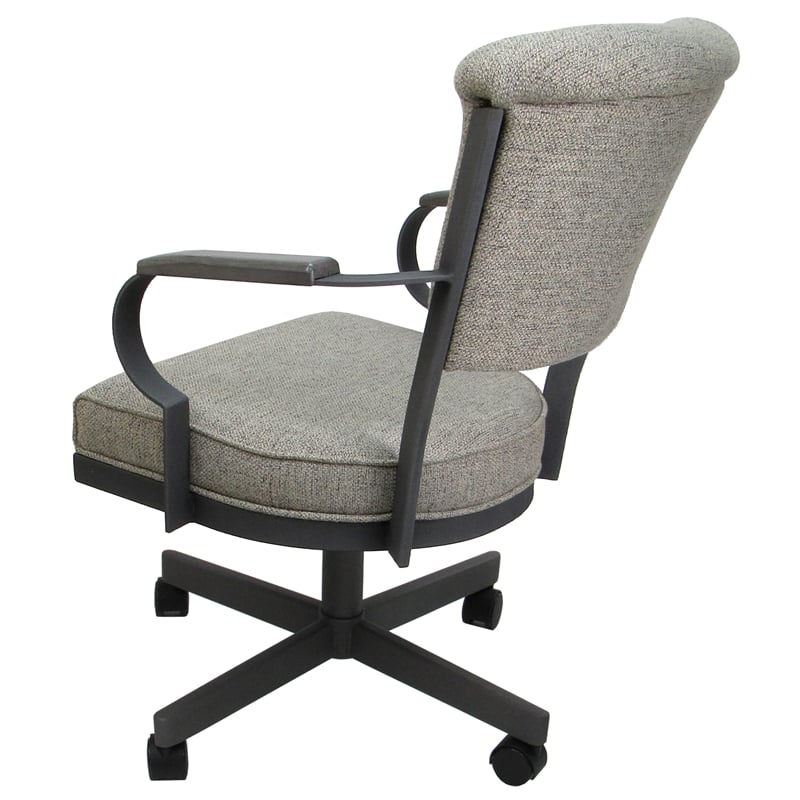 Miami Swivel Metal Caster Chair Reading Base - Portwood Ash - Grey
