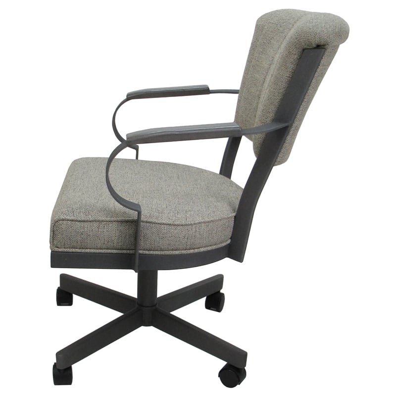 Miami Swivel Metal Caster Chair Reading Base - Portwood Ash - Grey