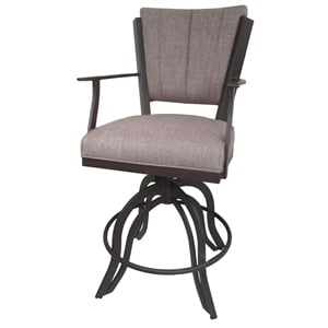 Montana Counter 26&quot Metal Bar Stool - A Base - Basin Beige - Coffee