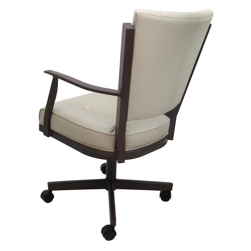 Montana Swivel Metal Dining Caster Chair Reading Base - Ocean Beige - Coffee