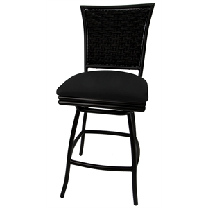 Outdoor Counter Patio Bar Stool 26&quot Erin Armless - Black - Black