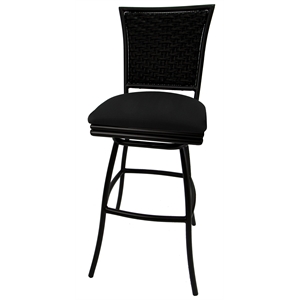 Outdoor Counter Patio Bar Stool 30&quot Erin Armless - Black - Black