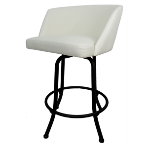 Swivel Counter Metal Bar Stool 26&quot Joey - White - Black