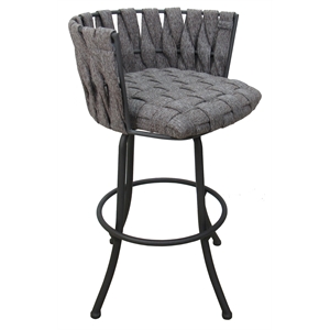 Metalona Extra Tall 34&quot Metal Bar Stool - Mojave Grey - Grey Base