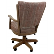 Classic Caster Solid Wood Dining Chair - Watusi Madder Red Fabric - Light Oak