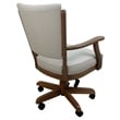 Classic Caster Solid Wood Dining Chair - Ocean Beige Vinyl - Light Oak