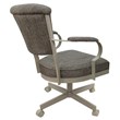 Miami Swivel Metal Caster Chair Reading Base - Driftwood Beige Fabric - Beige